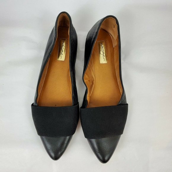 Halogen Black Slip On Point Toe Flats 6.5